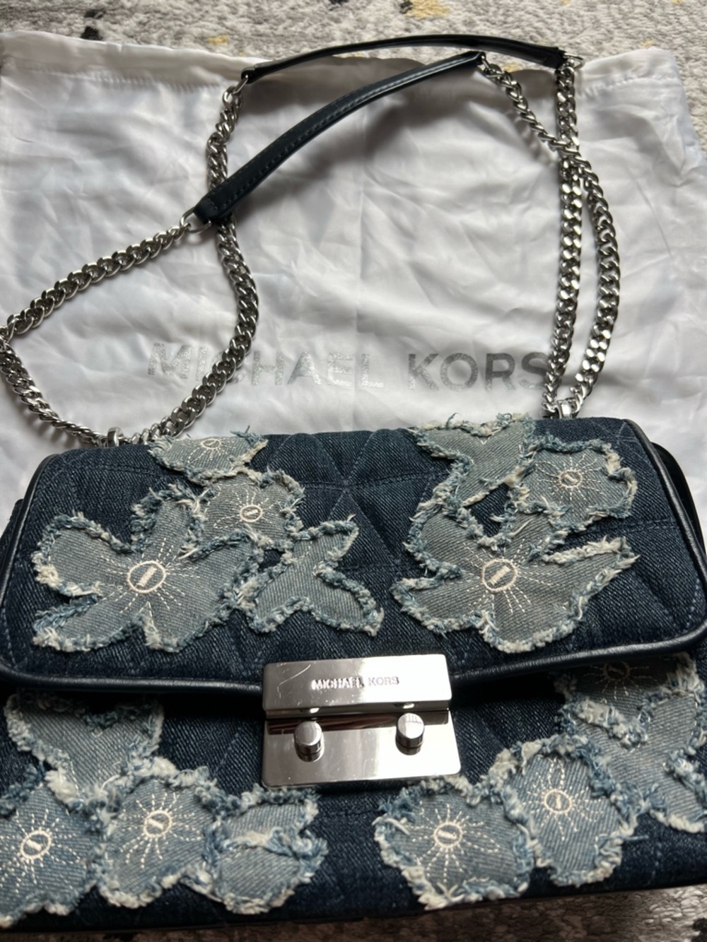 MICHAEL Michael Kors Sloan Denim Floral Bag